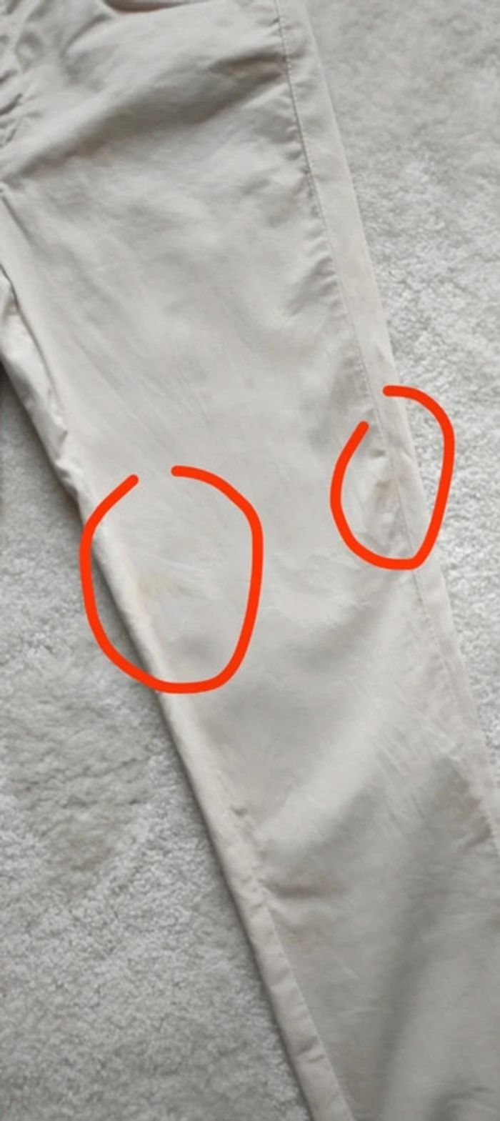 Pantalon jean en toile beige crème léger printemps été Carla Kops 36 - photo numéro 6