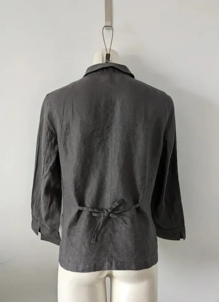Veste chemise d'été en lin - Gerard Darel - taille 42 - photo numéro 5