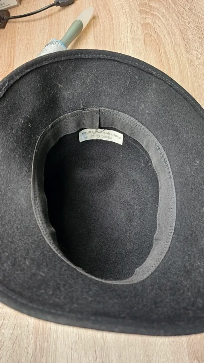 Chapeau noir femme T55 - photo numéro 5