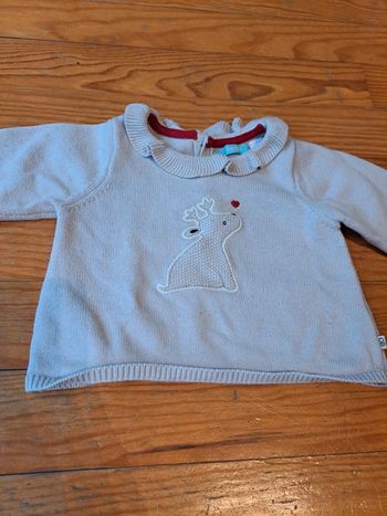 Pull hiver fille renne