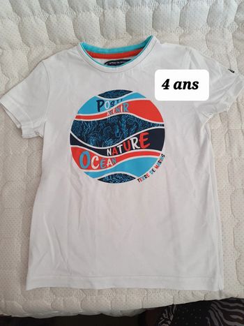 Tee shirt avenir terre de marins 4 ans