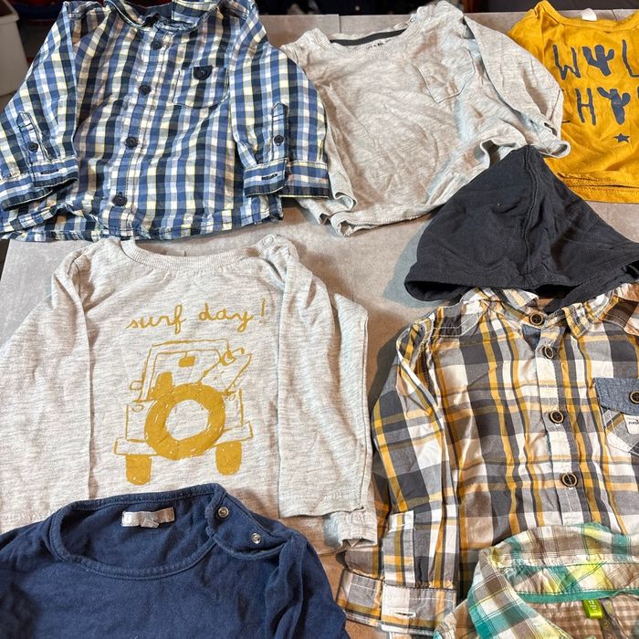 Lot 13 t-shirt haut manche longue taille 12 mois - photo numéro 5