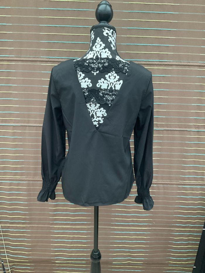 Blouse noire unie - photo numéro 2