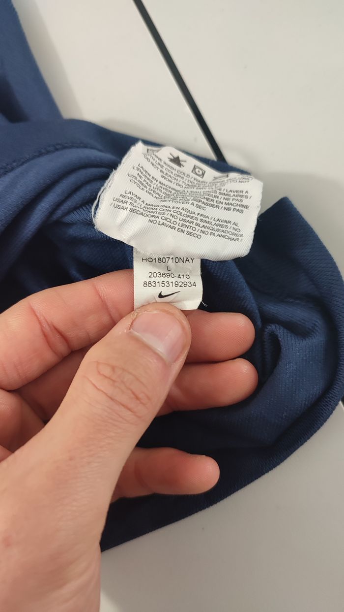 Vêtement vintage de marque Polo bleu Nike Nikegolf Dri-fit L #D84 - photo numéro 7