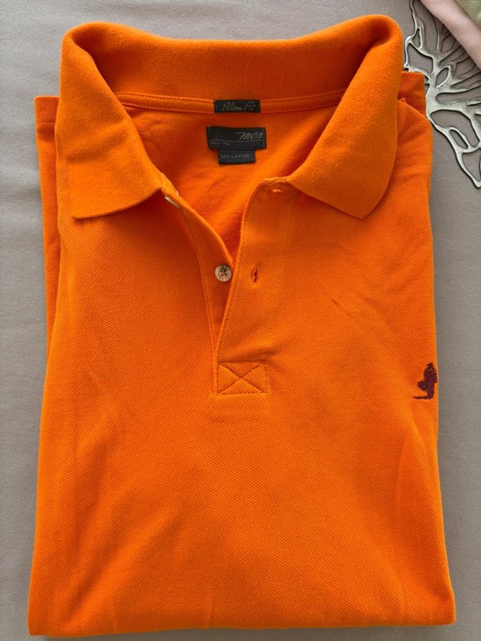 Polo MCS Marlboro Classics orange – Slim Fit – Taille XXXL - photo numéro 9