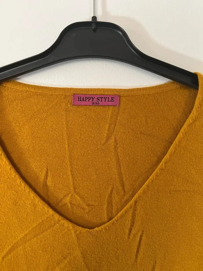 Pull moutarde - Taille S/M - photo numéro 3