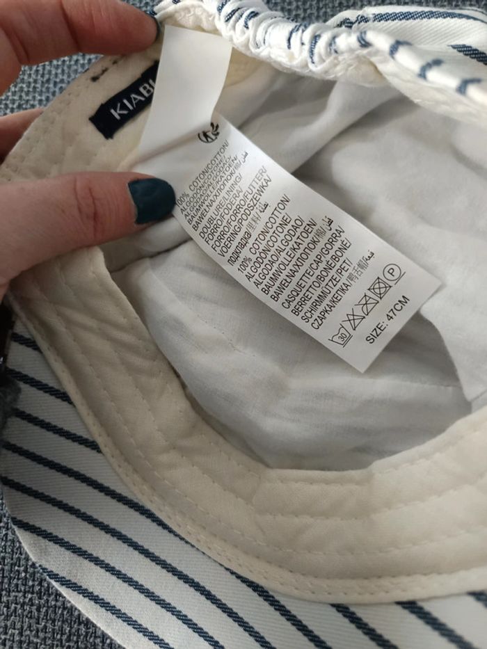 Casquette rayé Kiabi t47 tbe - photo numéro 3