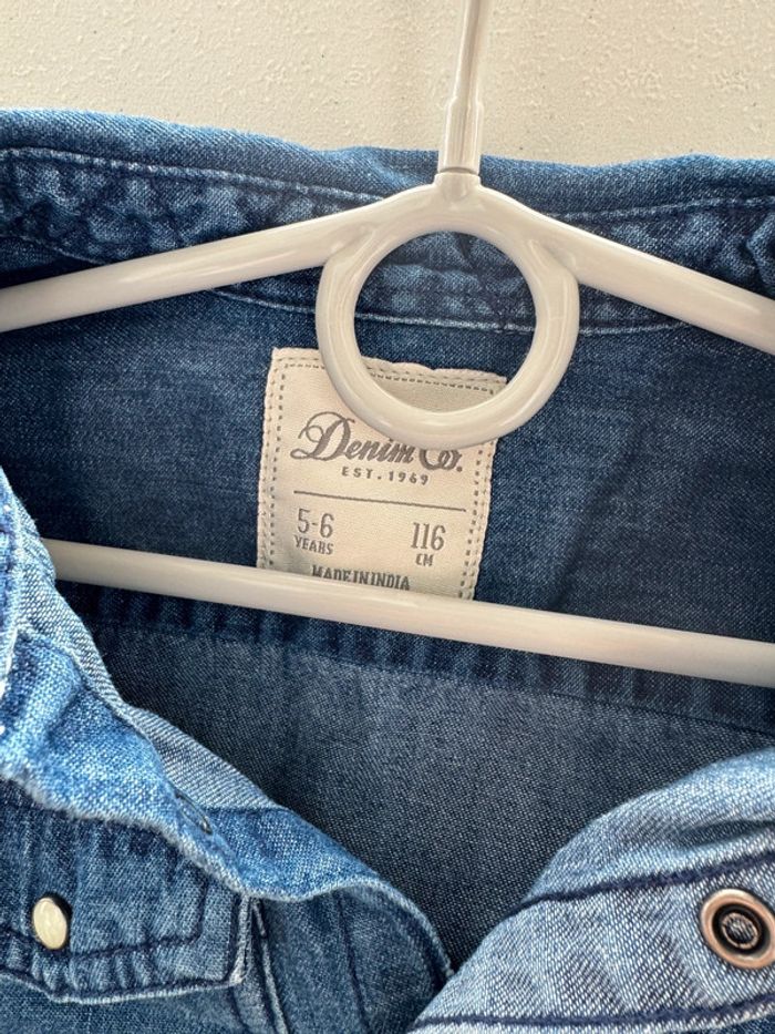 Chemise en jeans bouton pression - photo numéro 2