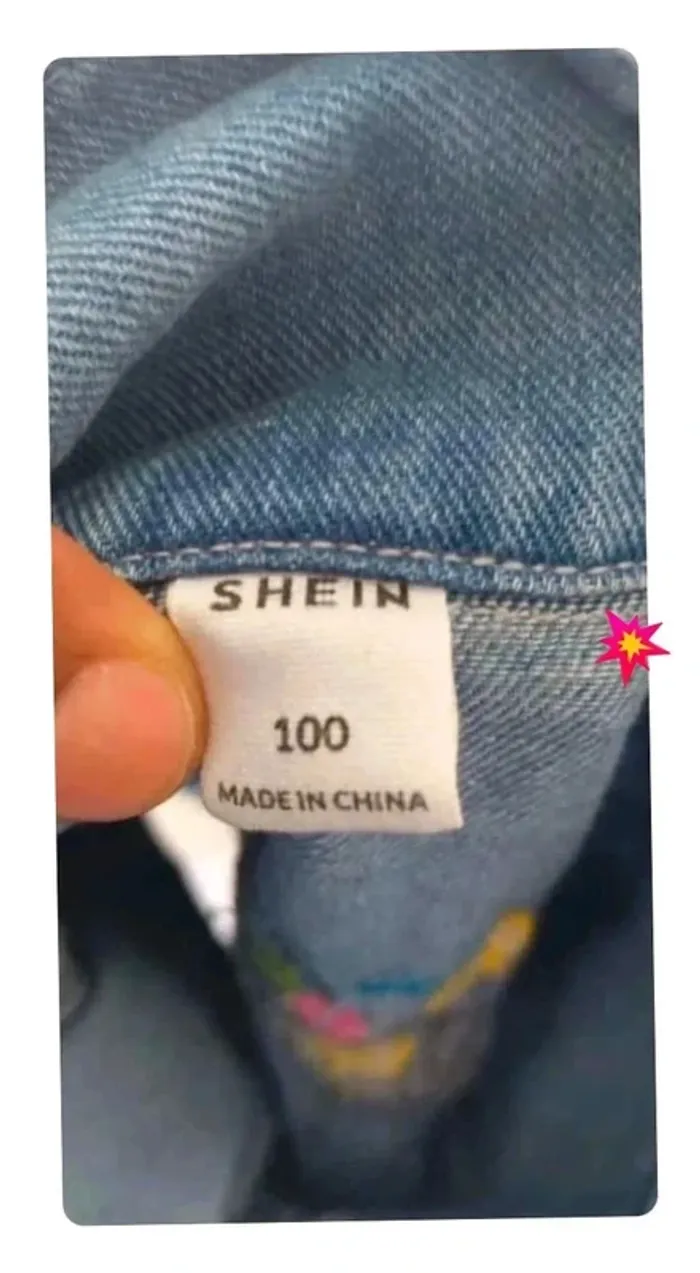 Veste en jean enfant, intemporelle et stylée, Shein, en très bon état, taille 3/4 ans - photo numéro 3