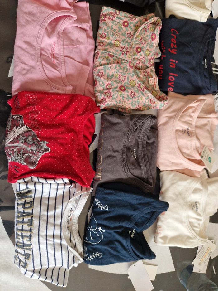 Lot 15 tee shirt 8 ans fille - photo numéro 3