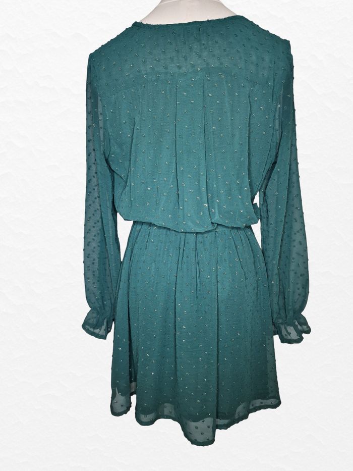 Robe casual Papillonne – M/L – Vert foncé – État : Très bon - photo numéro 5