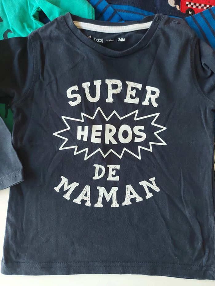 Lot t shirt manches longues 24 mois - photo numéro 2
