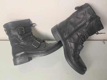 Minelli bottines low boots en cuir noir P 38