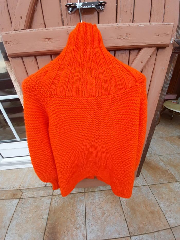 Gilet poncho mandarine L/XL - photo numéro 5
