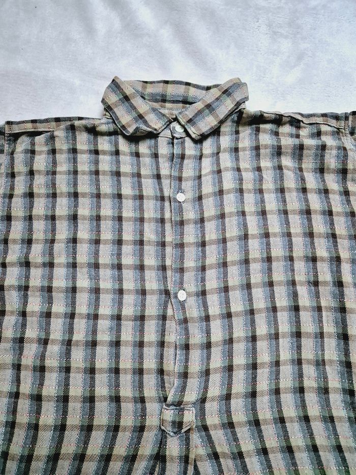 Jolie chemise bûcheron à carreaux marrons. - photo numéro 3