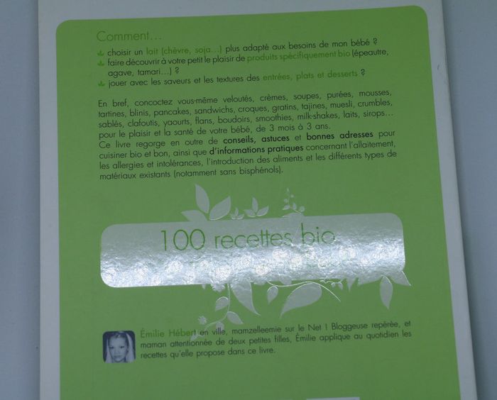 livre neuf mes recettes bio pour bébé - photo numéro 2