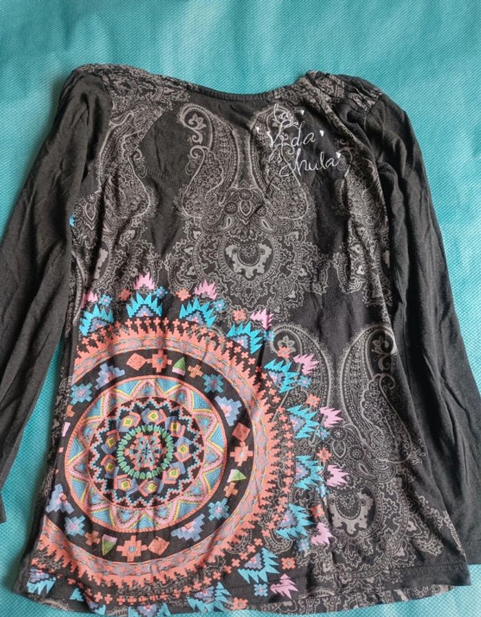 T-shirt manches longues Desigual taille S en bon état - photo numéro 6