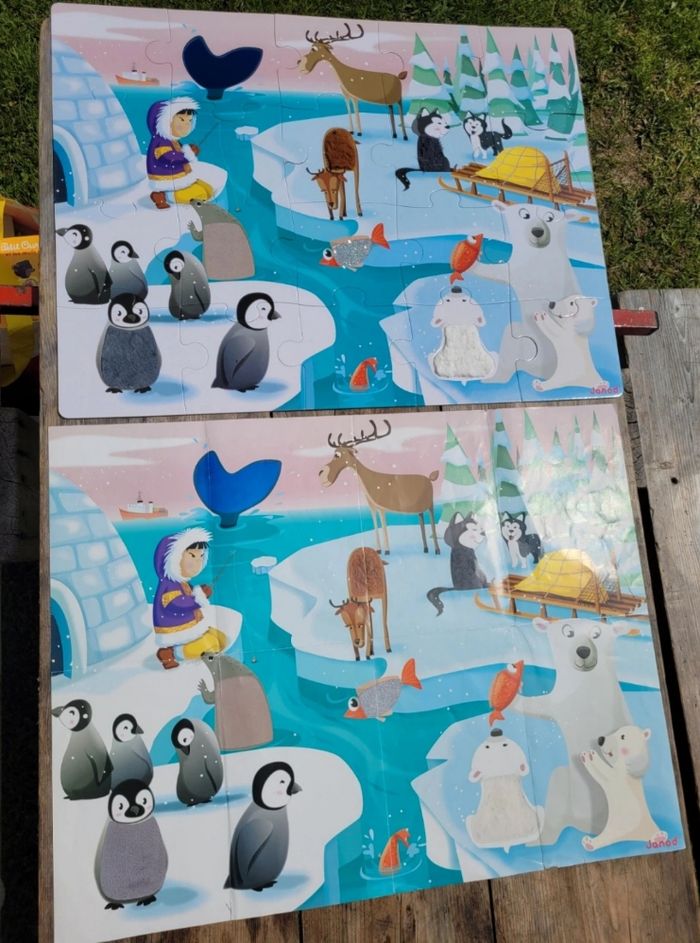 Puzzle tactile Janod 🐧 La Banquise 🐋 20 pièces - photo numéro 8