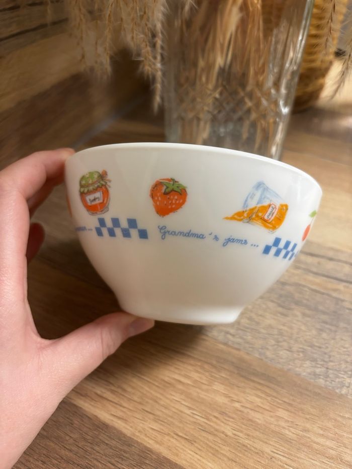 Vintage lot de deux bols Arcopal Les confitures de grand maman - photo numéro 7
