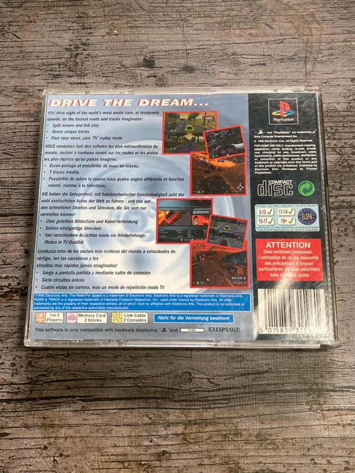 The Need For Speed Jeu PS1 complet PAL Sony - photo numéro 2