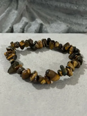 Bracelet baroque en pierres naturelles sur fil élastique