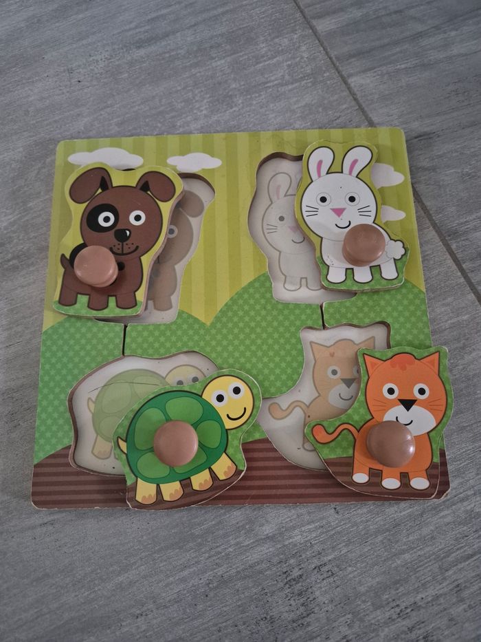 Puzzle en bois 4 animaux - photo numéro 2