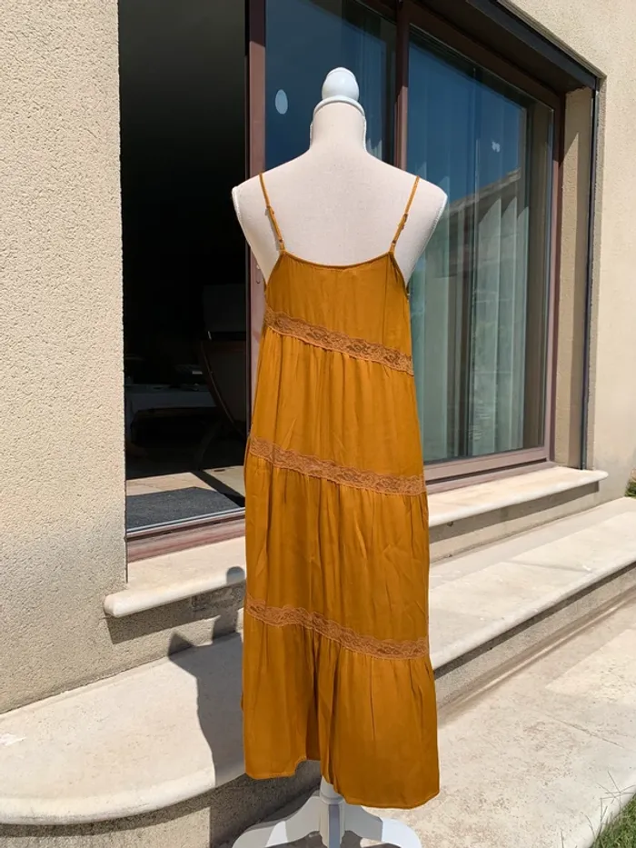 Robe à bretelle mi-longue ocre Les Petites taille S - photo numéro 15