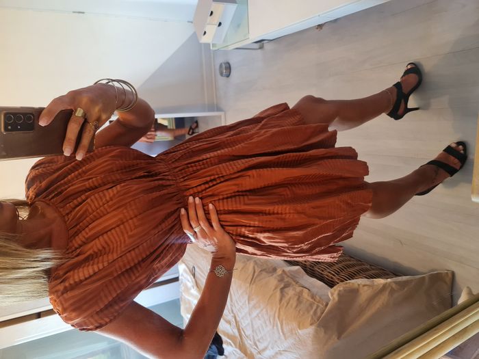 Robe classe couleur rouille Mango Taille 34