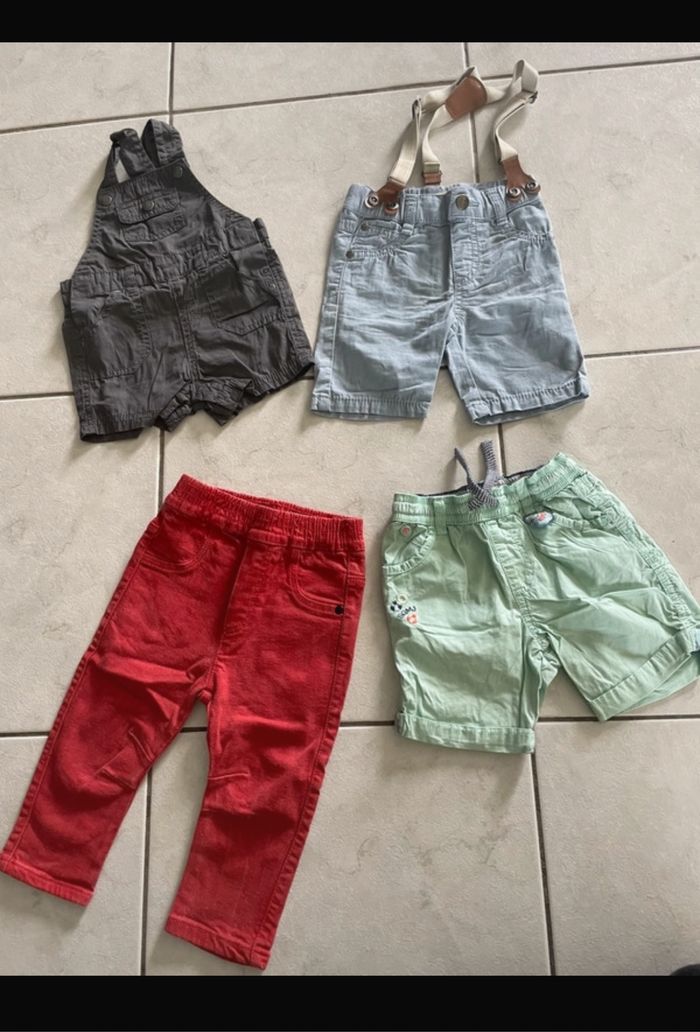 Lot short salopette jeans