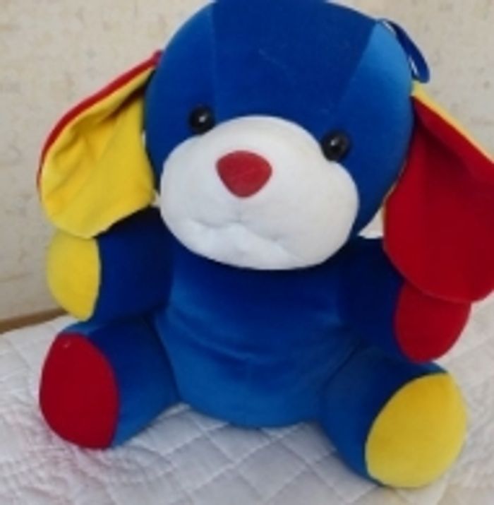 Peluche chien multicolore5