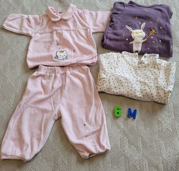 Lots de 3 Pyjamas 6 mois