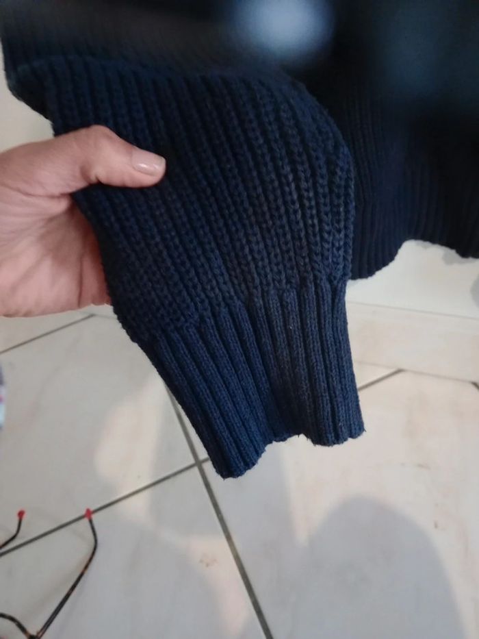 Pull homme type camionneur XXL bleu marine c86 - photo numéro 4