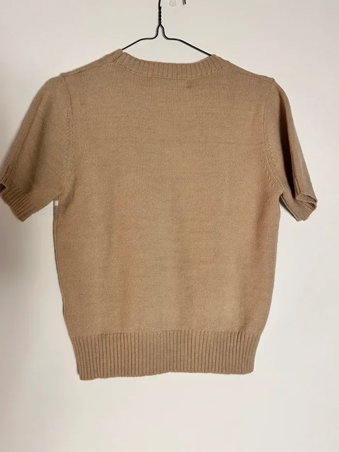 Pull sans manche Christian Dior beige blanc - photo numéro 3