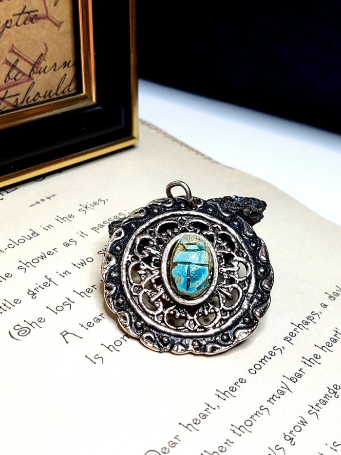 Magnifique pendentif vintage ethnique bohème - photo numéro 8