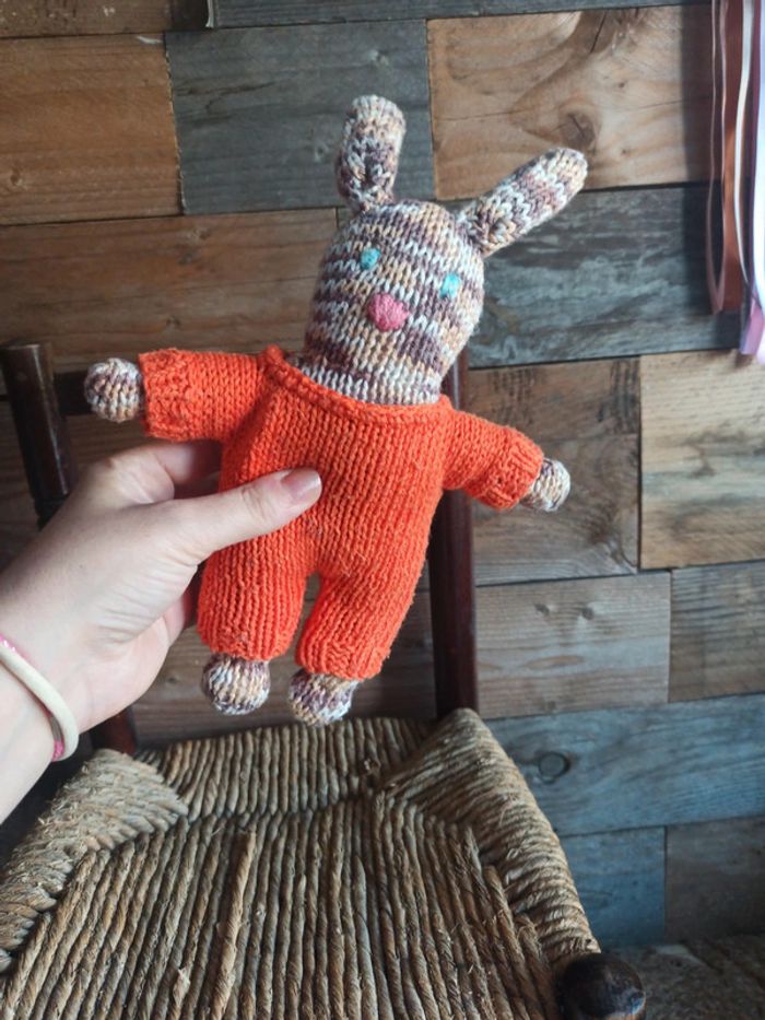 Doudou laine lapin fait main - photo numéro 4