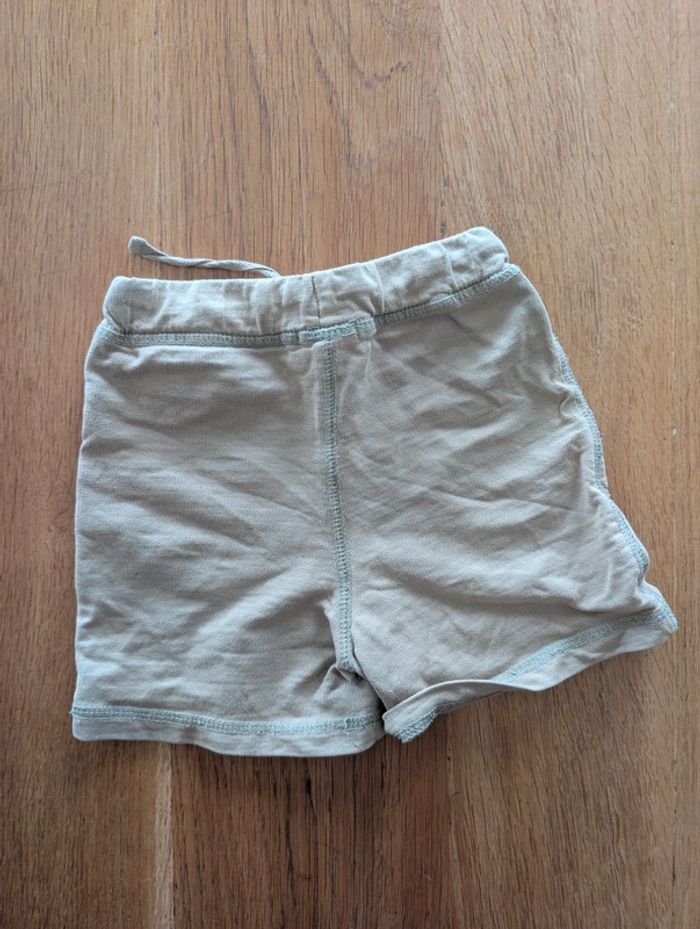 Short en tissu ceinture élastique kaki 18 mois - photo numéro 4