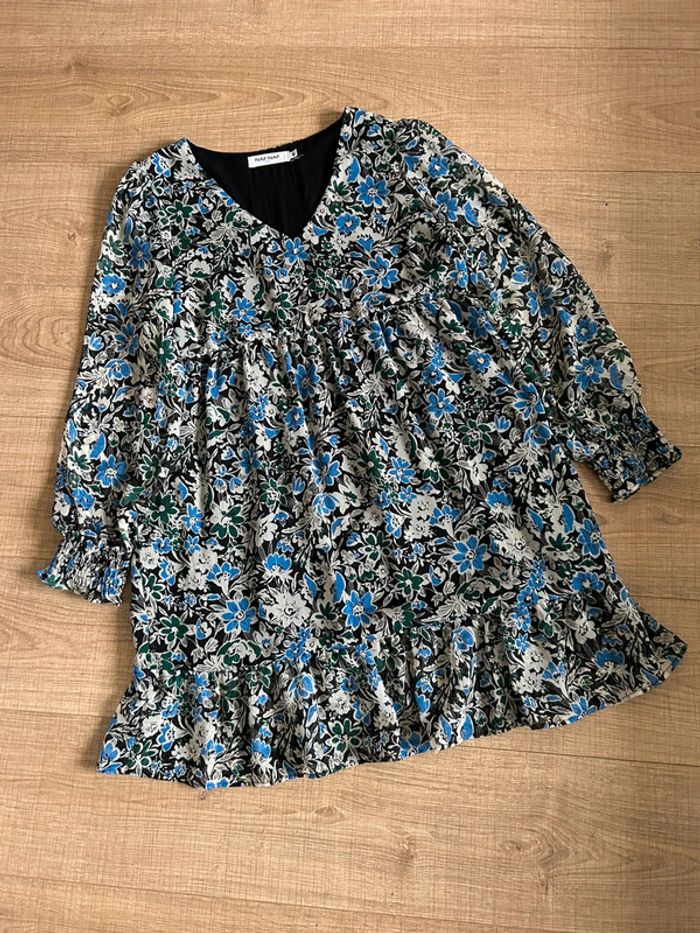 Robe imprimée fleurie à manches longues Naf Naf taille 40 jamais portée - photo numéro 11