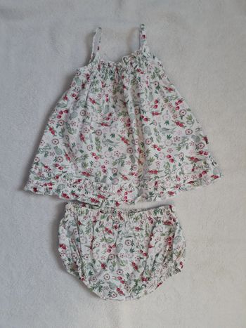 Ensemble robe et bloomer 3 mois
