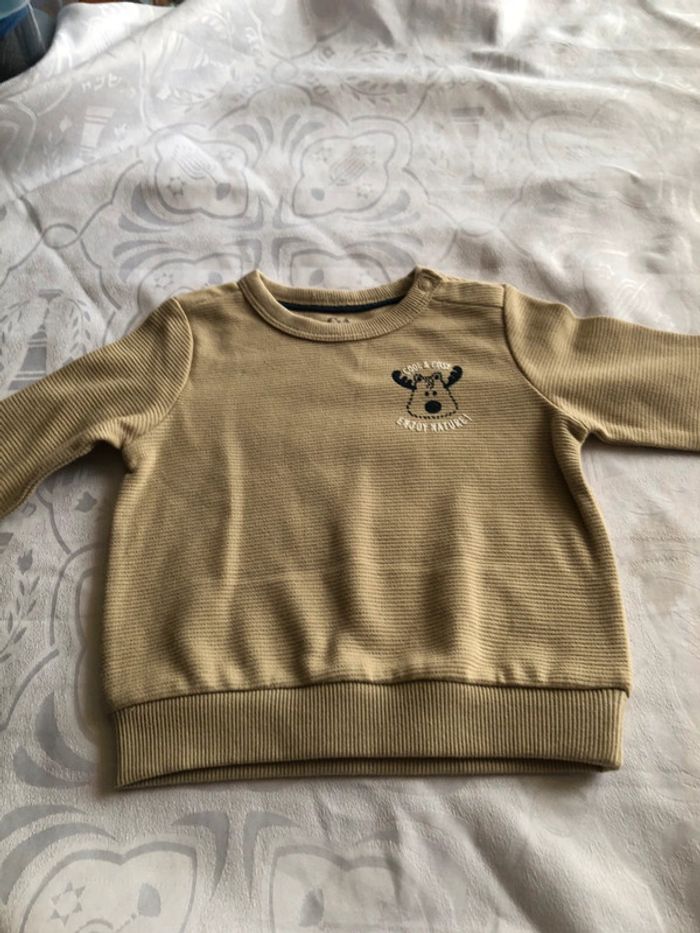 Lot de 3 sweat-shirt neuf C&A taille 6/9mois 74 cm - photo numéro 3