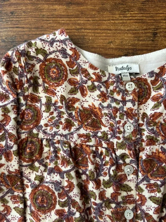 Blouse motifs indiens fleuris - photo numéro 2