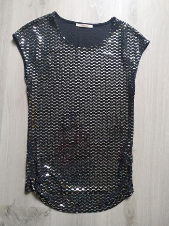 Tee-shirt sans manche Camaïeu paillettes