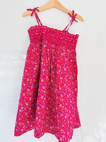 Robe à bretelles Sergent Major fushia en 5ans