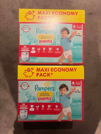 Pampers Premium taille 5 pants maxi pack (2 cartons)