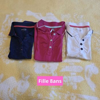 Lot polo fille 8ans