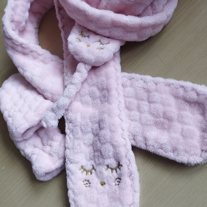 Ensemble bonnet écharpe moufle bébé Peluche - photo numéro 9