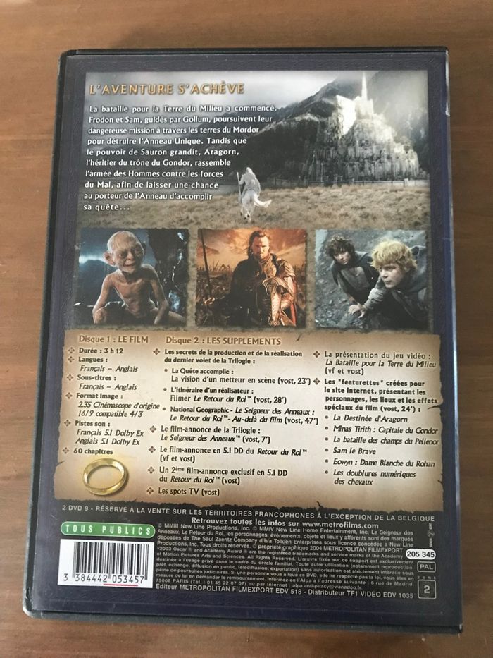 DVD Le Seigneur des Anneaux Le retour du roi - photo numéro 4