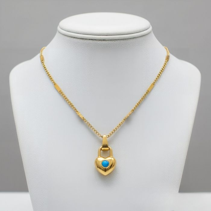 Collier doré en acier inoxydable, résistant à l’eau et hypoallergénique.Encore neuf jamais porté - photo numéro 2