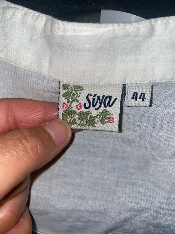 🌿Blouse blanche brodée style bohème Taille M - photo numéro 8