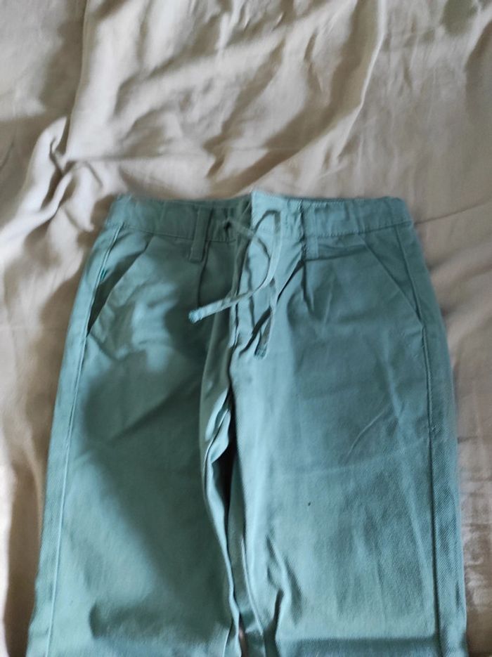 Pantalon vert eau - photo numéro 2