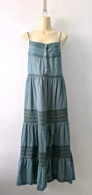 Robe d'été longue avec broderie - Wiya - taille S